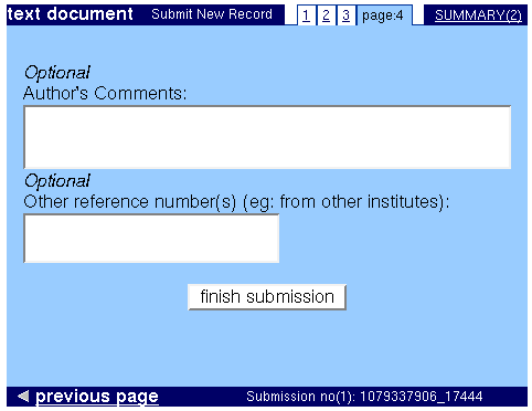 Document type End Page